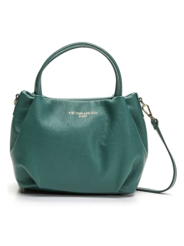 Victor & Hugo Paris Leder-Henkeltasche "Allegra" in Grün - (B)30 x (H)20 x (T)14 cm
