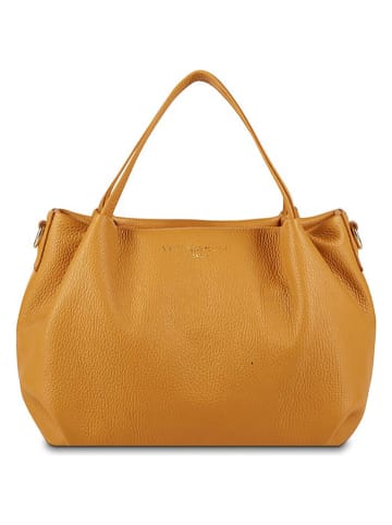 Victor & Hugo Paris Leder-Henkeltasche "Allegra" in Camel - (B)30 x (H)20 x (T)14 cm