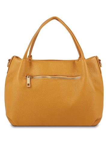 Victor & Hugo Paris Leder-Henkeltasche "Allegra" in Camel - (B)30 x (H)20 x (T)14 cm