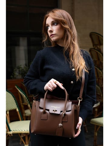 Victor & Hugo Paris Leder-Henkeltasche "Jany" in Braun - (B)25 x (H)19 x (T)7 cm