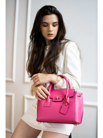 Victor & Hugo Paris Leder-Henkeltasche "Jany" in Pink - (B)35,5 x (H)30 x (T)13 cm