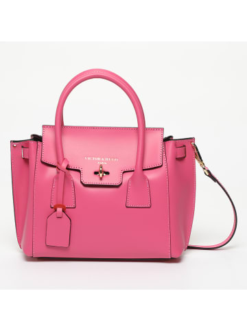 Victor & Hugo Paris Leren handtas "Jany" roze - (B)35,5 x (H)30 x (D)13 cm