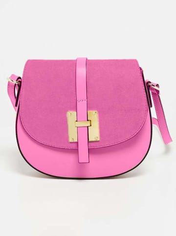 Victor & Hugo Paris Leder-Umhängetasche in Pink - (B)22 x (H)18 x (T)6 cm