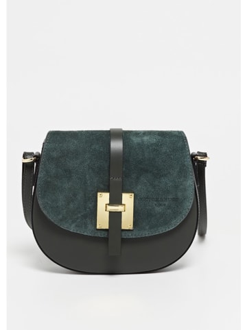 Victor & Hugo Paris Leder-Umhängetasche in Dunkelgrün - (B)22 x (H)18 x (T)6 cm