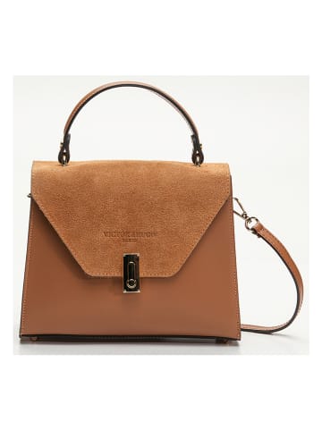 Victor & Hugo Paris Leren handtas "Shak" camel - (B)23,5 x (H)20 x (D)10 cm