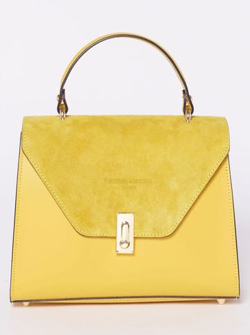 Victor & Hugo Paris Leren handtas "Shak" geel - (B)23,5 x (H)20 x (D)10 cm