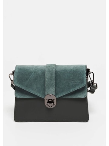 Victor & Hugo Paris Leder-Umhängetasche "Eric" in Grün - (B)28 x (H)19 x (T)19 cm