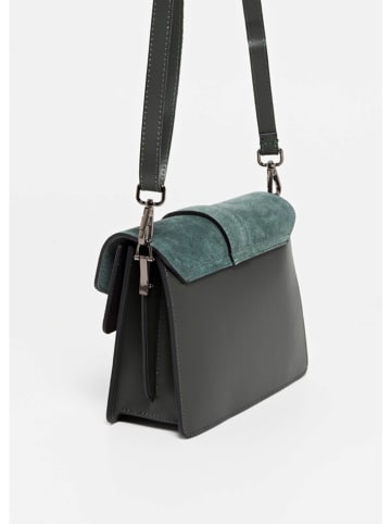 Victor & Hugo Paris Leder-Umhängetasche "Eric" in Grün - (B)28 x (H)19 x (T)19 cm