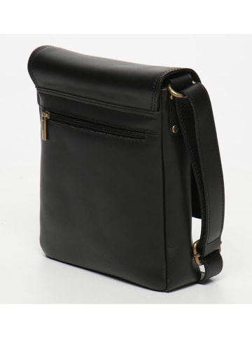Victor & Hugo Paris Leder-Umhängetasche ''Andrea'' in Schwarz - (B)26 x (H)22,5 x (T)6 cm