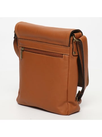 Victor & Hugo Paris Leren schoudertas "Andrea" camel - (B)26 x (H)22,5 x (D)6 cm