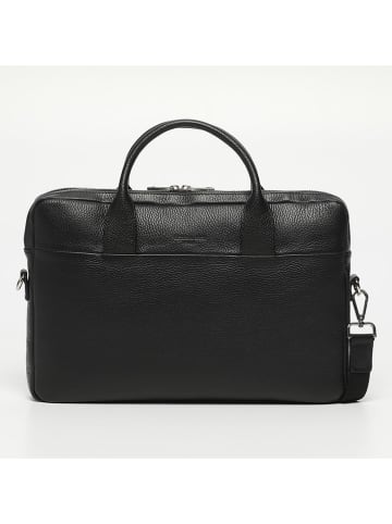 Victor & Hugo Paris Leren aktetas "Alberto" zwart - (B)40 x (H)30 x (D)7 cm