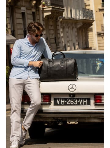 Victor & Hugo Paris Leder-Weekender "Claude" in Schwarz - (B)49 x (H)30 x (T)20 cm