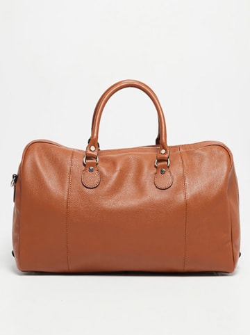 Victor & Hugo Paris Leder-Weekender "Claude" in Camel - (B)49 x (H)30 x (T)20 cm