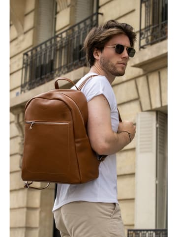 Victor & Hugo Paris Leren rugzak "Louu" camel - (B)33 x (H)38 x (D)16 cm