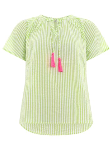 Zwillingsherz Blouse "Neon Strepen" groen