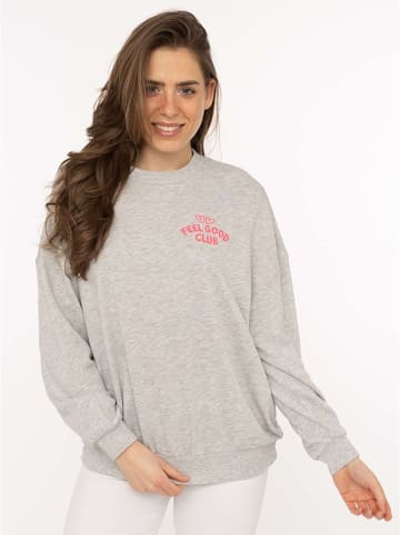 Zwillingsherz Sweatshirt "Feel Good Club" grijs