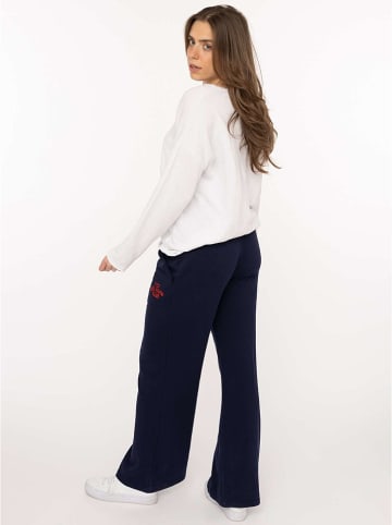 Zwillingsherz Spodnie dresowe "Feel Good Club" w kolorze granatowym