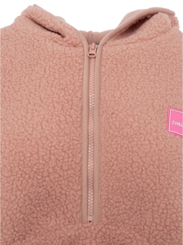 Zwillingsherz Fleecepullover in Rosa