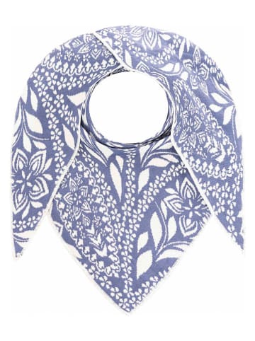 Zwillingsherz Dreieckstuch "Paisley Blätter" in Blau - (L)200 x (B)130 cm