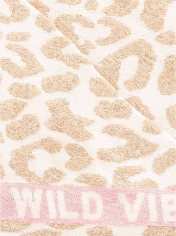 Zwillingsherz Chusta trójkątna w kolorze beżowo-kremowym - 200 x 130 cm