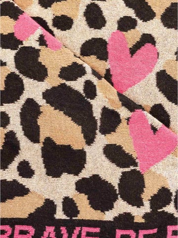 Zwillingsherz Dreieckstuch "Be Brave" in Beige - (L)200 x (B)130 cm