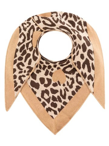 Zwillingsherz Dreieckstuch "Liebes Leo" in Beige - (L)200 x (B)130 cm