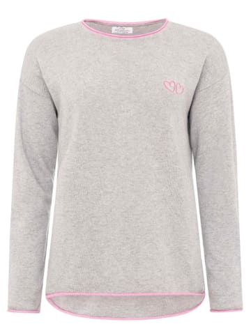 Zwillingsherz Sweter "Double heart" w kolorze szarym