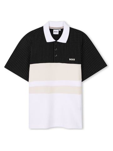 BOSS Poloshirt in Weiß/ Schwarz