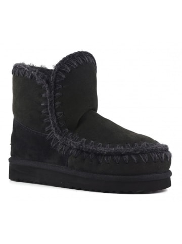 Mou Leren winterboots zwart