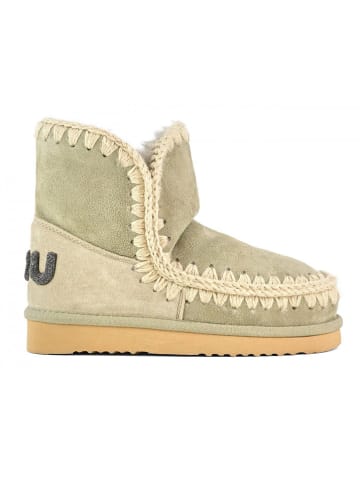 Mou Leder-Winterboots in Grün/ Beige