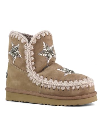 Mou Leren winterboots lichtbruin