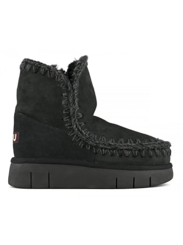 Mou Leder-Winterboots in Schwarz