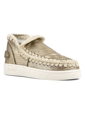 Mou Leren boots goudkleurig