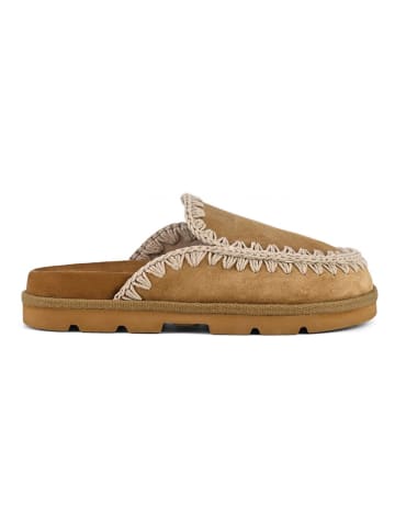Mou Leder-Clogs in Beige