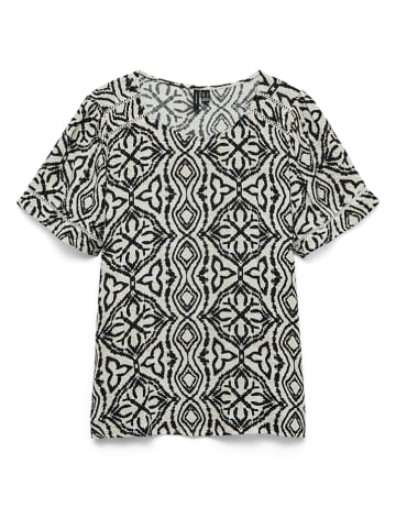 Vero Moda Bluse in Beige/ Schwarz