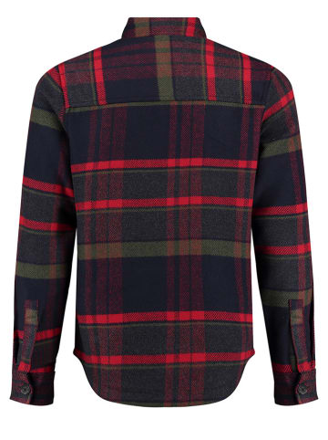 KEY LARGO Hemd "Zermatt" in Dunkelblau/ Rot