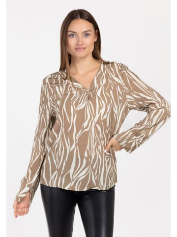 KEY LARGO Bluse "Tamara" in Beige/ Weiß
