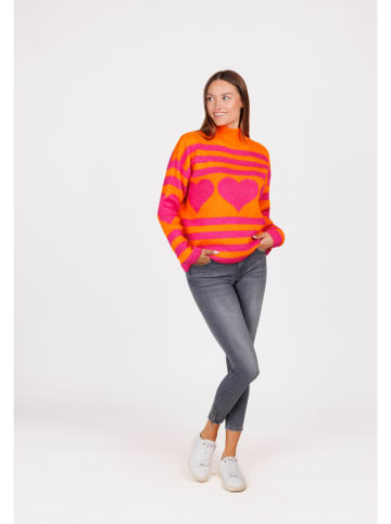 KEY LARGO Pullover "Dear" in Orange/ Pink