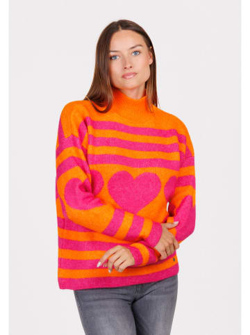KEY LARGO Pullover "Dear" in Orange/ Pink