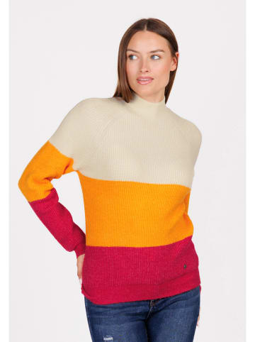KEY LARGO Pullover "Cindy" in Beige/ Orange/ Rot