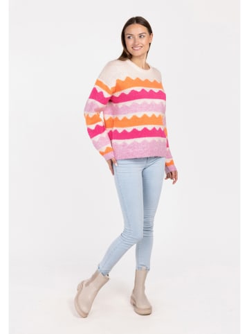 KEY LARGO Pullover "Waves" in Pink/ Orange