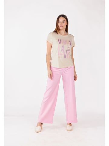 KEY LARGO Shirt "La Vie" in Beige