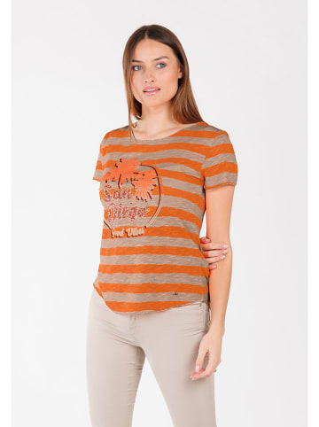 KEY LARGO Shirt "San Diego" in Hellbraun/ Orange