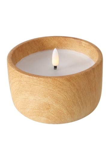 Boltze LED-Kerze "Yuna" in Beige - (H)8 x Ø 12 cm