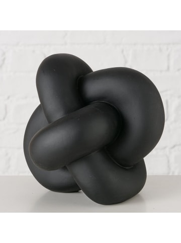 Boltze Dekofigur "Knotty" in Schwarz - (B)14 x (H)14 cm