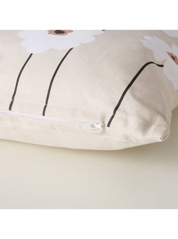 Boltze Kissen "Canea" in Beige/ Weiß - (L)45 x (B)45 cm