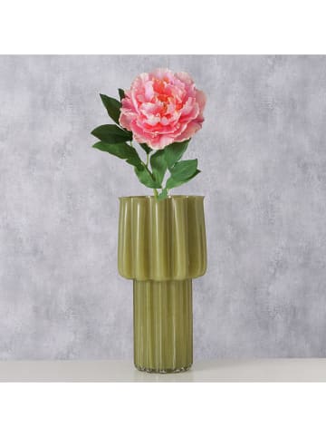 Boltze Vase ''Ragusa'' in Grün - (H)34,5 x Ø 17,5 cm