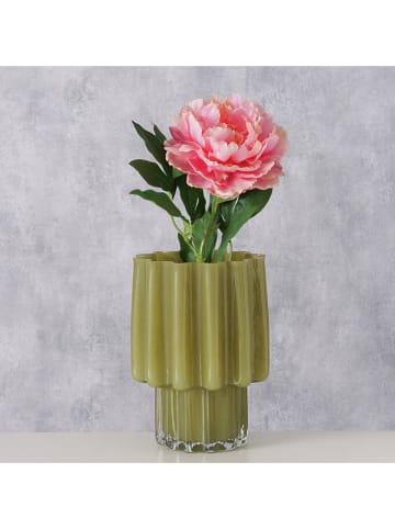 Boltze Vase ''Ragusa'' in Grün - (H)24 x Ø 17,7 cm