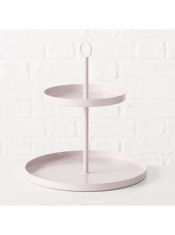 Boltze Etażerka "Samina" w kolorze jasnoróżowym - wys. 33 x Ø 30 cm