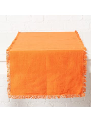 Boltze Tischläufer "Lenea" in Orange - (L)140 x (B)40 cm